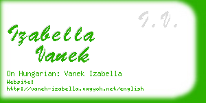izabella vanek business card